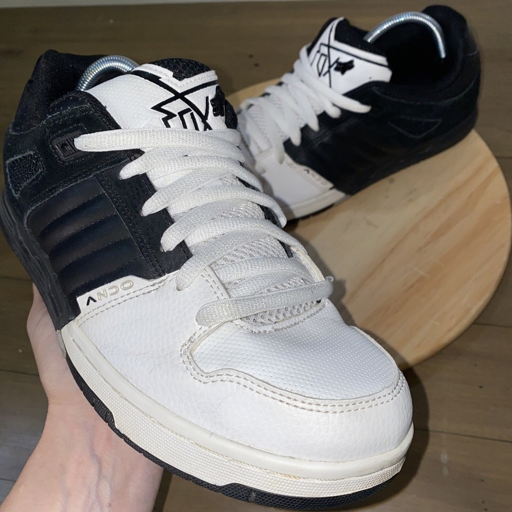 Fox Racing Ando Skateboard Shoes Men 10 US Black White BMX Y2K Chunky Streetwear